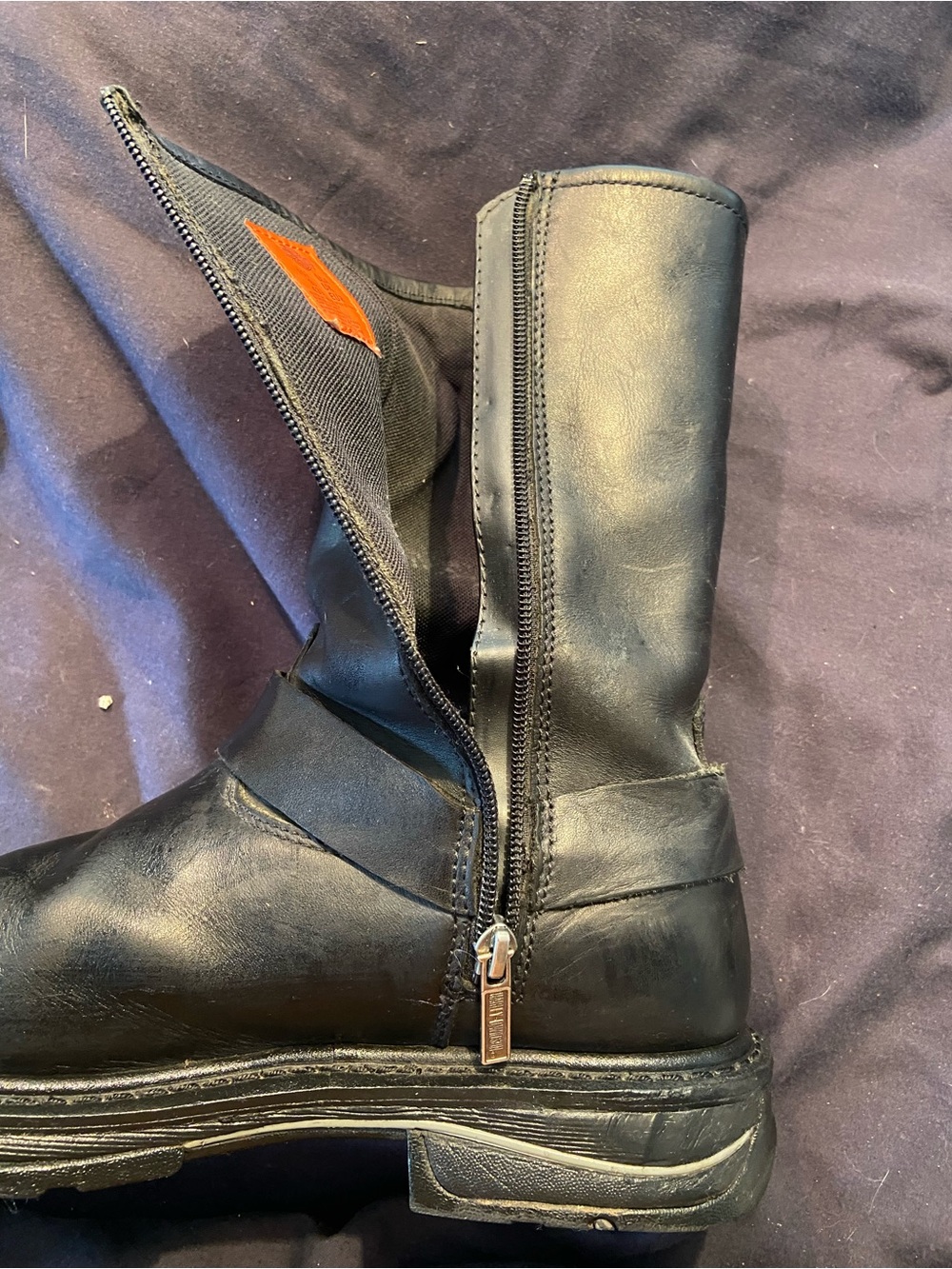 Harley-Davidson Men's Black Leather Engineer Boots, size 10.5 - Picture 4 of 8